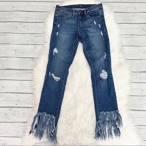 Tractr Blu Fringe hem distressed jeans